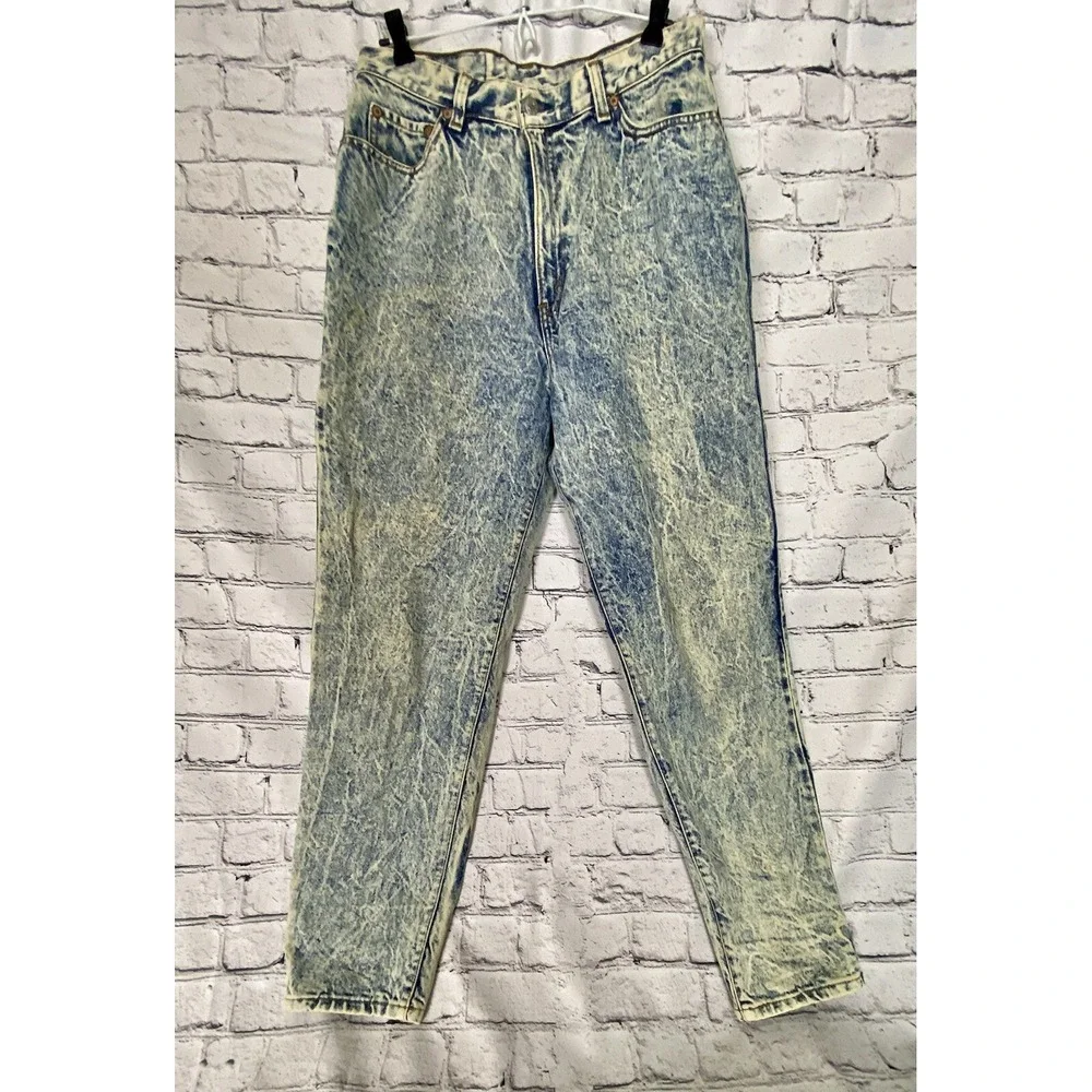 Vintage Kids Youth Boys Girls Levi's 505 Acid Washed Jeans Size 16 31